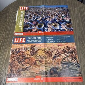 LIFE Magazine 1961 Civil War & US Entertainment Covers 1961 Cadillac Chrysler Ad
